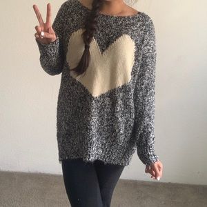 Heart Tunic Sweater Dress